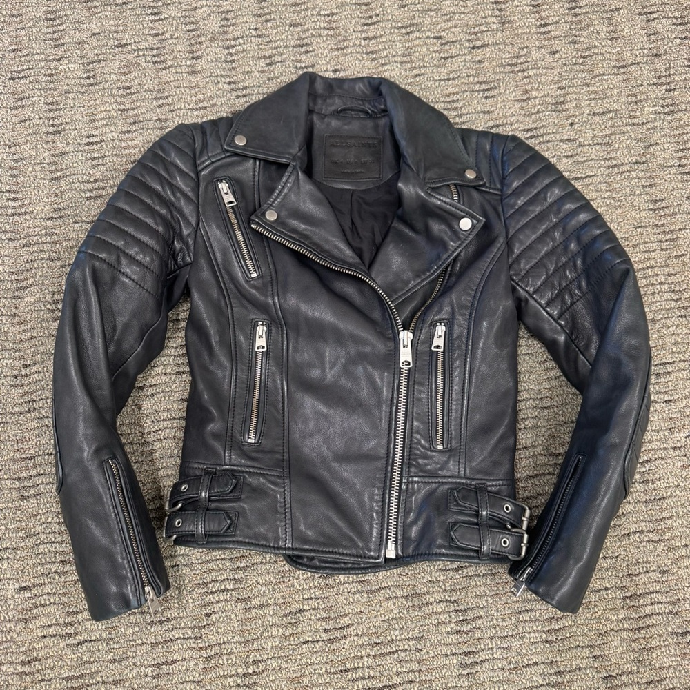 Black Leather Biker Jacket